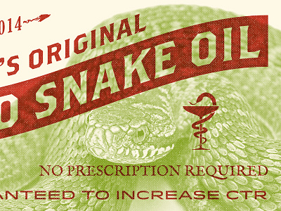 SEO Snake Oil Whiskey Label
