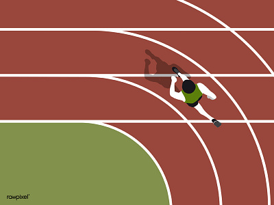 Sports Illustrations Top View championship game green hobby illustrated illustration man race runner sport stadium