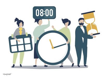 Time alarm clock deadline hour illustration management organize start time