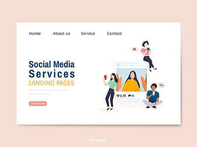 Social Media design graphic illustration vector