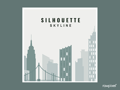 SILHOUETTE design graphic illustration silhouette skyline vector