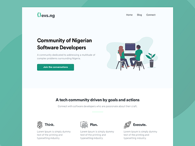 Landing page - DevsNG