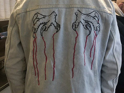 Youngblood artforsale denim denimjackets design embroidered embroidery illustration jackets