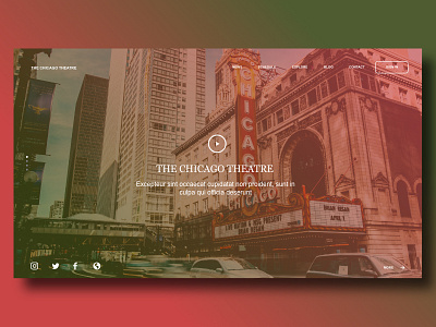 The Chicago Theatre chicago city color design gradient landing page popular theater trend ui ux web