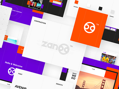 UX/UI & Branding for Zanoo Marketing Agency by Taron Badalian 2019 adobxd agency branding color design logo marketing mobile modern orange popular purple trend typography ui ux uxui web xd