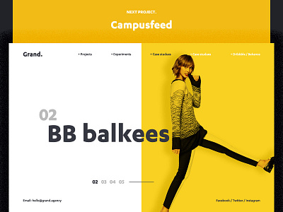 Fashion design typography ui ux web website