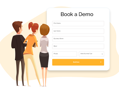 Book a Demo desktop illustration uiux vector webdesign