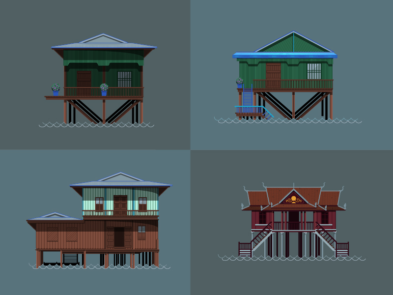 Stilts Traditional Khmer Architecture By Aurelien Soula On Dribbble