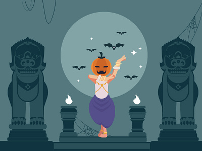 Khmer Apsara Pumpkin Halloween Character