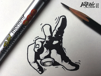 INKTOKER 2019-01-RING : process artwork draw drawing ink inktober inktober2019 ring sketch sketchbook