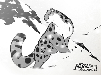 INKTOKER 2019 / Day 11 - Snow animal draw drawing illustration ink inktober inktober2019 panther sketch sketchbook snow