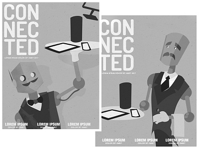 Connected concepts concept cover illustration illustration illustrator machine learning robot