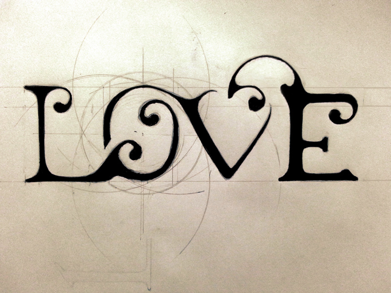 Love Sketch Lettering by Rafael Branco on Dribbble