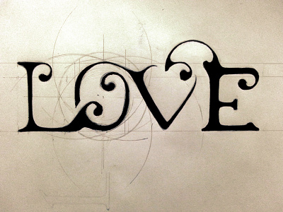 Love Sketch Lettering hand drawn heart lettering love moleskine paper pen pencil sketch sketchbook study tattoo