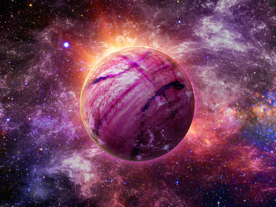 Planet Dribbble ball cosmos dribbble galaxy glow invite light pink planet space sprere stars