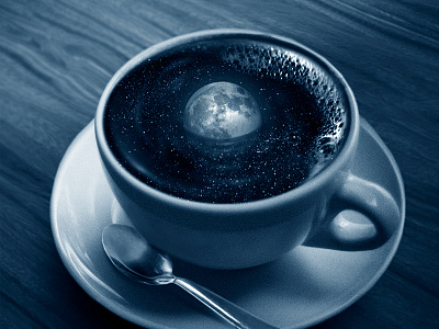Psychotropic Coffee coffee delirium digitalart dream galaxy moon night psychotropic surreal