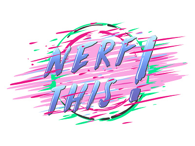 Nerf This! action dva game graphic design lettering overwatch typography videogame