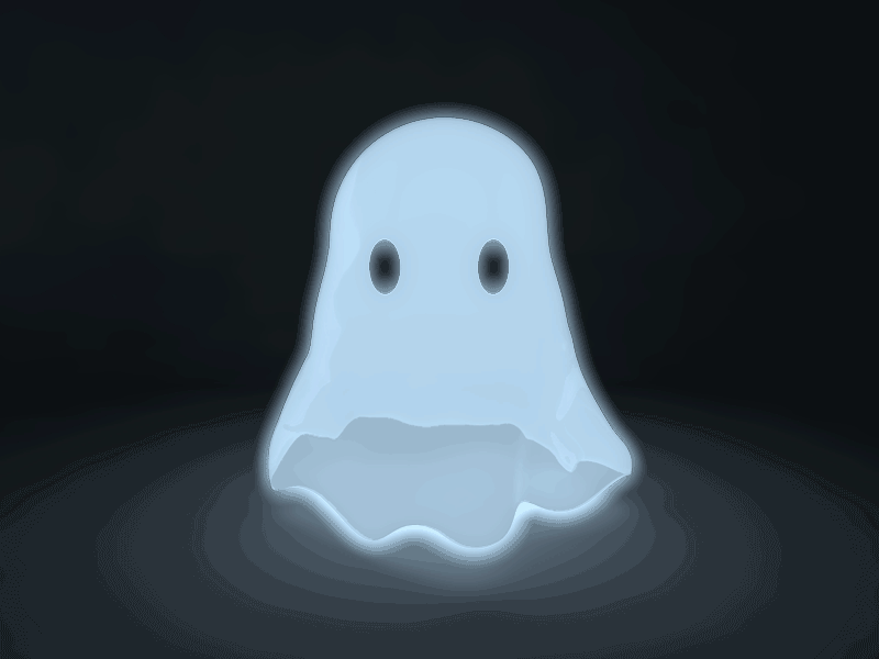 Cute Ghost 3d animation c4d character ghost lowpoly motion phantom spook wraith
