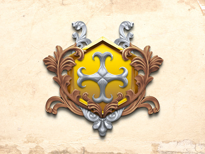 Medieval Badge 02 badge bronze game gold medal medieval metal royal silver videogame