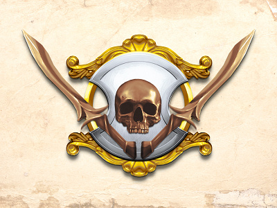 Medieval Badge 03 badge bronze game gold medal medieval metal pirate royal silver videogame