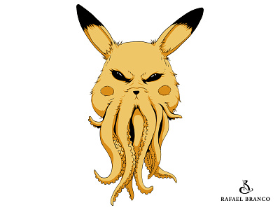 Pikacthulhu creature cthulhu illustration lovecraft monster pikachu pokemon terror