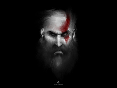 Old Kratos character face fanart game godofwar head kratos oldkratos shadow speedpainting