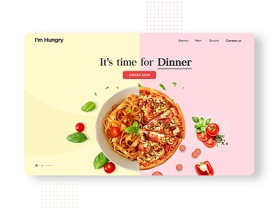 Dinner order UI Page branding design illustration minimal type ui ux vector web website