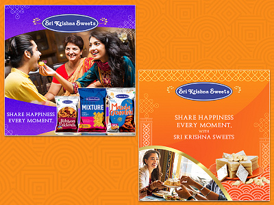 Sri Krishna sweets-Social media post animation branding design flat icon logo socialmedia ui