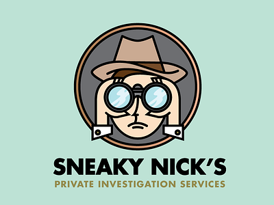 Sneaky Nicks art branding eye illustration private stamp vector