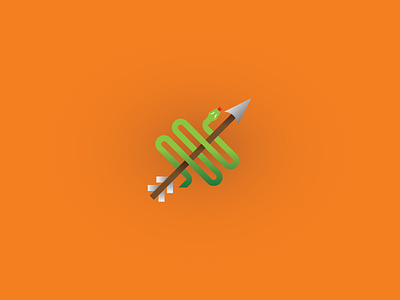 Snake And Arrow - Gradients arrow art badge branding emblem gradients illustration logo patch snake stamp vector