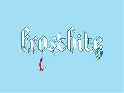 Frostbite - Blackletter Type Experiment arctic blackletter cold design explorer freelance frostbite illustration type typeface vector