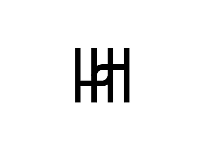 HH Mark black bold h letterforms logo wip