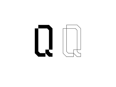 Q letterform letterform modular monospace q type wip