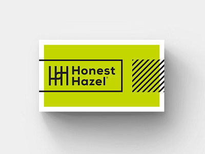 HH Business card black business card green logo print