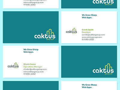 New Caktus business cards branding business card design print typography