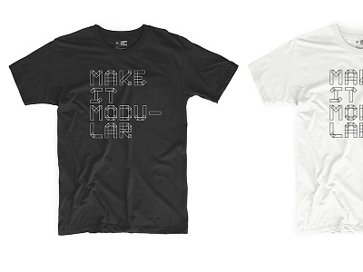 Make It Modular shirt black custom type modular shirt tee type typography website white