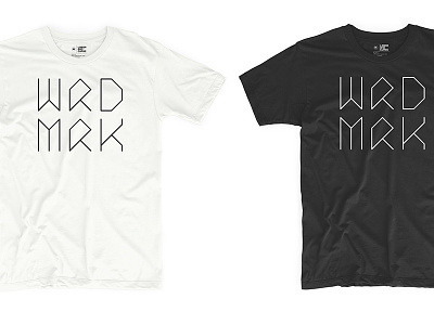 WRDMRK black font monospace shirt tee tshirt type typography white wordmark