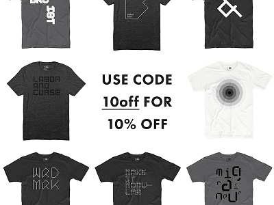 Coupon code architecture coupon geometric logo promo shirt tee type typography wordmark