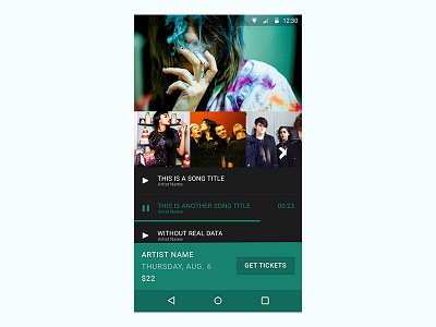 Event detail android app concerts music
