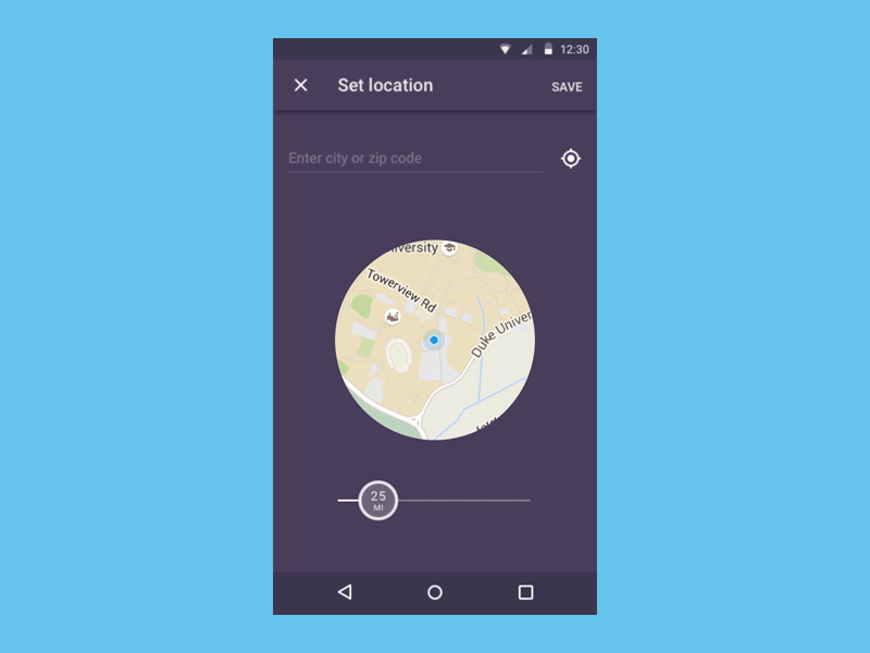 Set Location android location map material radius select settings ui
