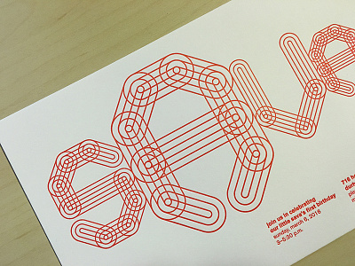 Letterpress invitation