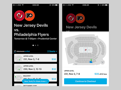 Sports tickets app