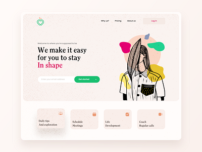 Health-care Website Design app calm clean design green health home icon illustration landing page logo minimal page typography uiux userinterface ux uxdesign web