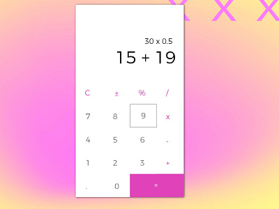 Daily UI - 004 Calculator calculator daily challenge design interface interface design ui ux