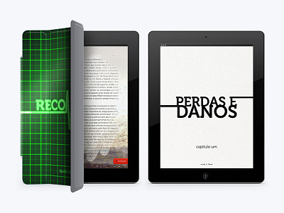 Recomecos app book case chapter cover green ipad livro publish smart text title