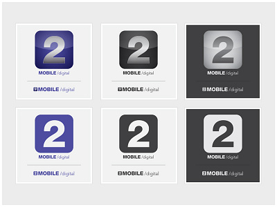 2 Mobile/digital 2 digital flat icon iphone logo mobile negative purple square two volume