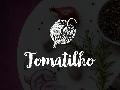 Tomatilho kitchen logo logo design tomato