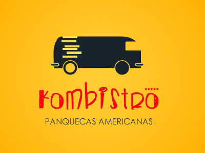 Kombistro amarelo design kombi logo