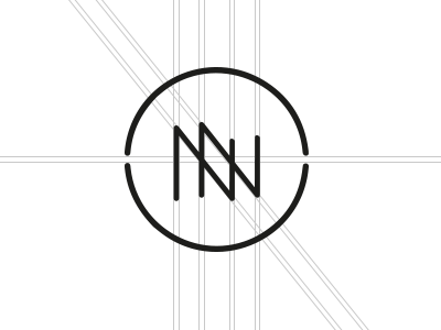 Grid logo design line logo monogram