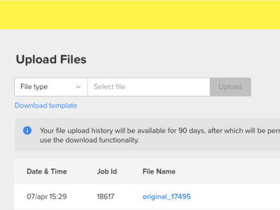 Upload Files select file uploader